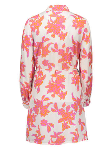 miss goodlife Jurk wit/roze/oranje