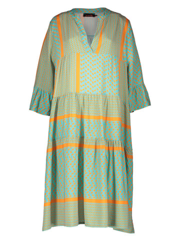 miss goodlife Jurk mosterdgeel/turquoise