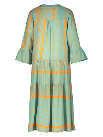 miss goodlife Jurk mosterdgeel/turquoise