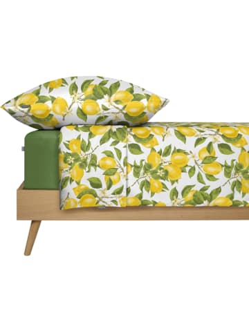 Schiesser Renforcé-Bettwäsche-Set ''Limona'' in Grün/ Gelb