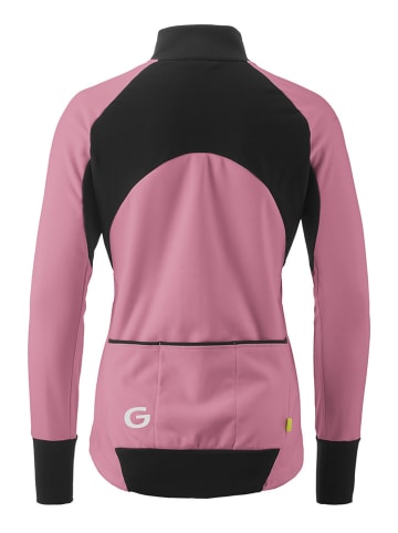 Gonso Softshell-Fahrradjacke in Rosa/ Schwarz