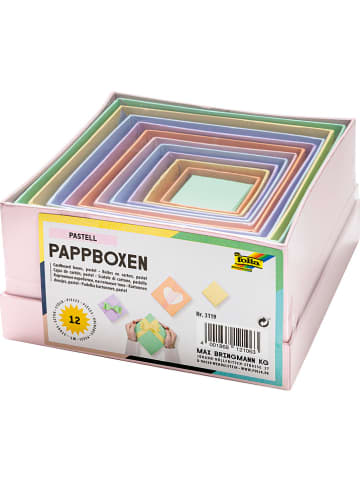 folia PAPER Pappboxen "Pastell" - ab 6 Jahren - 12 Stück