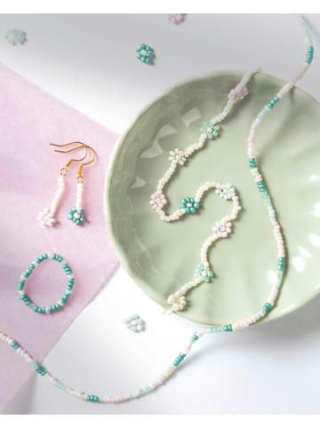 folia PAPER Perlen-Bastelset in Türkis/ Rosa - ab 10 Jahren - 90 g