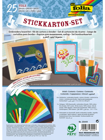folia PAPER Stickkarton-Bastelset in Bunt - ab 3 Jahren