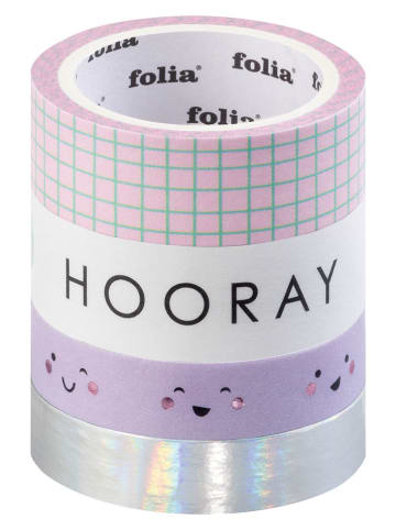 folia PAPER Taśmy washi "Hotfoil Happy Vibes" ze wzorem - 6+