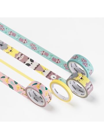 folia PAPER Taśmy washi "Wildlife" ze wzorem - 6+