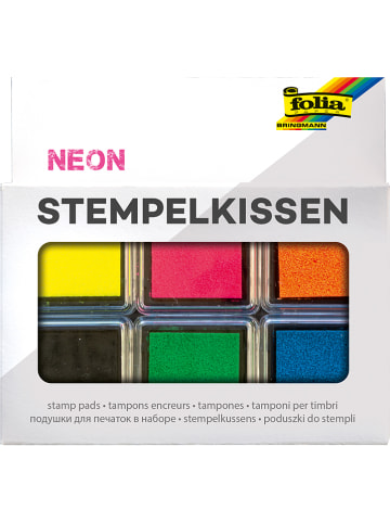 folia PAPER Stempelkussens "Neon" - vanaf 5 jaar - 6 stuks
