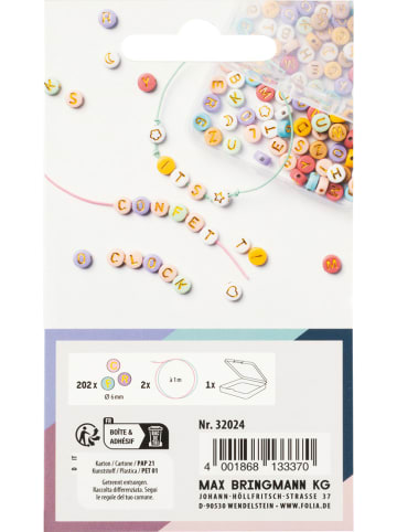 folia PAPER Miks koralików "LETTER PASTELL" - 6+