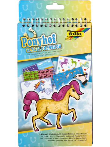 folia PAPER Schablonenbuch "Ponyhof" in Bunt - ab 3 Jahren