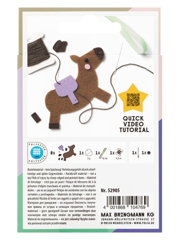folia PAPER Vilt-knutselset "Pferd" - vanaf 8 jaar