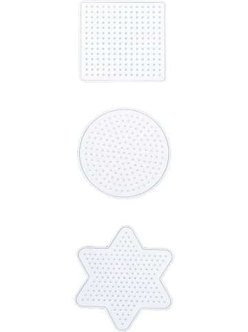 folia PAPER 3tlg. Bügelperlen-Stiftplatten-Set "Basic" in Transparent