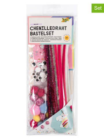 folia PAPER 227tlg. Bastelset "Chenilledraht Unicorn" - ab 8 Jahren