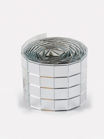 folia PAPER Taśma w kolorze srebrnym z mozaiką lustrzaną - 8+