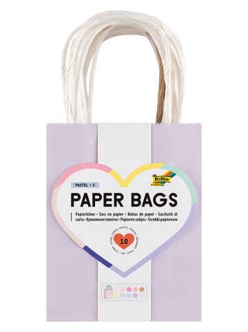 folia PAPER Papieren tassen "S Pastell" - 10 stuks - vanaf 6 jaar