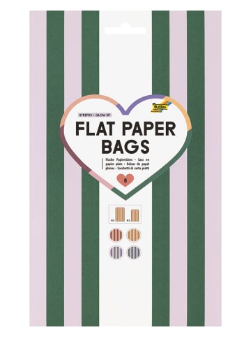 folia PAPER Torebki papierowe (8 szt.) "S Stripes Glow Up" - 6+