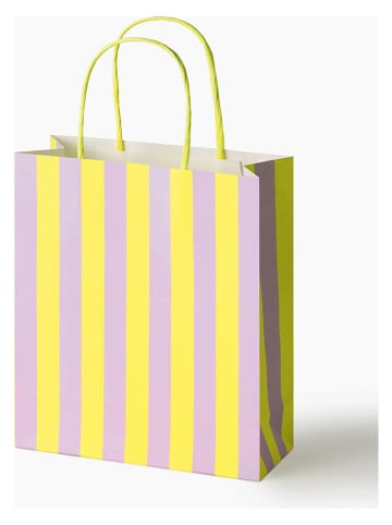 folia PAPER Torebki papierowe "M Stripes Neon" - 6+