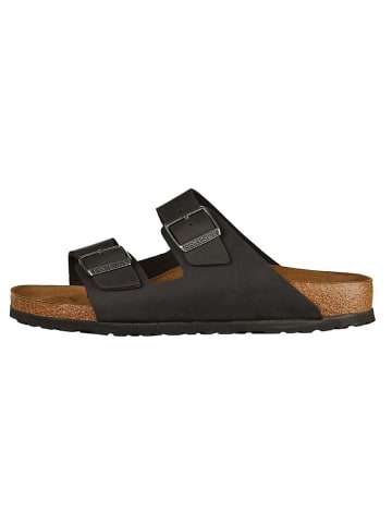 Birkenstock Skórzane klapki "Arizona" w kolorze antracytowym