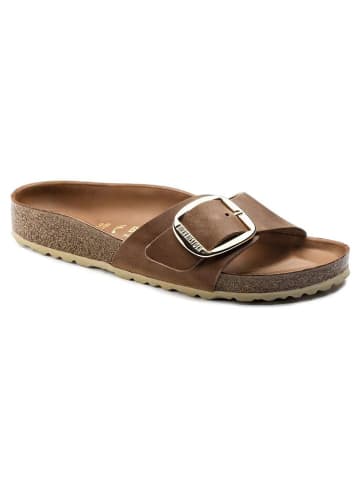 Birkenstock Leren slippers "Madrid" bruin