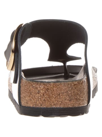 Birkenstock Leren teenslippers "Gizeh" zwart