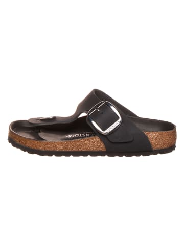 Birkenstock Skórzane japonki "Gizeh Big Buckle" w kolorze czarnym