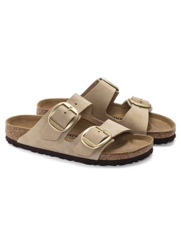 Birkenstock Leren slippers "Arizona" beige - wijdte S