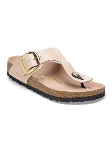 Birkenstock Skórzane japonki "Gizeh" w kolorze beżowym