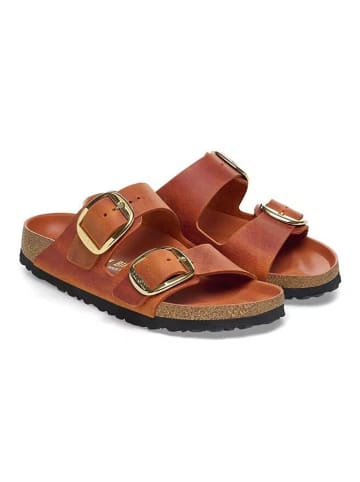 Birkenstock Leder-Pantoletten "Arizona" in Orange