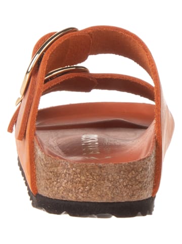 Birkenstock Skórzane klapki w kolorze pomarańczowym