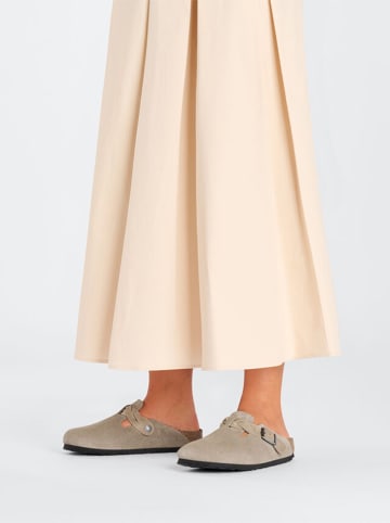 Birkenstock Leren clogs "Boston" taupe