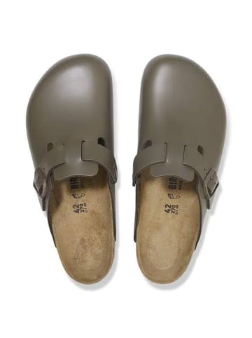 Birkenstock Leren clogs "Boston" antraciet