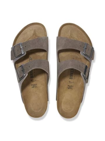 Birkenstock Leder-Pantoletten "Arizona" in Anthrazit
