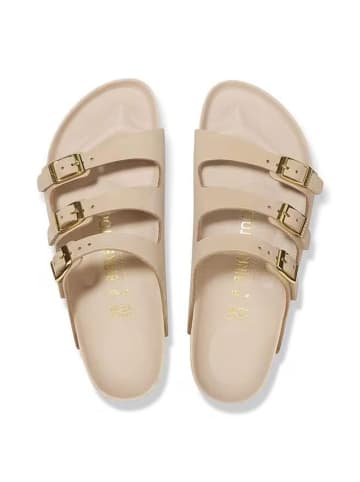 Birkenstock Leren slippers "Florida" beige