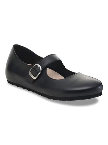 Birkenstock Leder-Ballerinas "Santa Clarit" in Schwarz