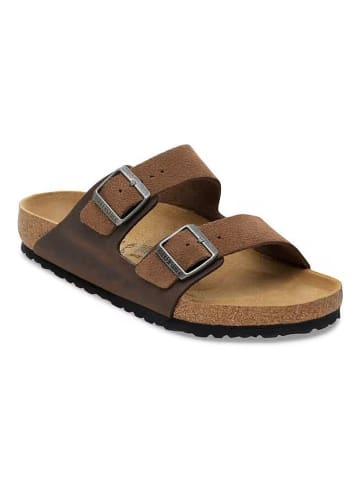 Birkenstock Skórzane klapki "Arizona" w kolorze brązowym