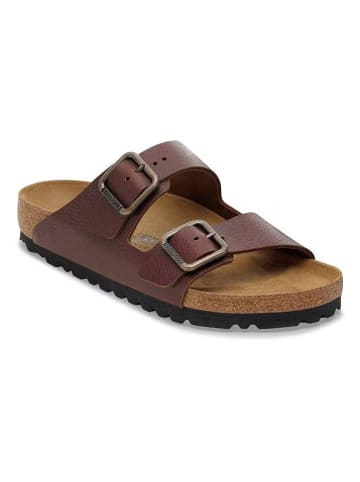 Birkenstock Leder-Pantoletten "Arizona" in Braun