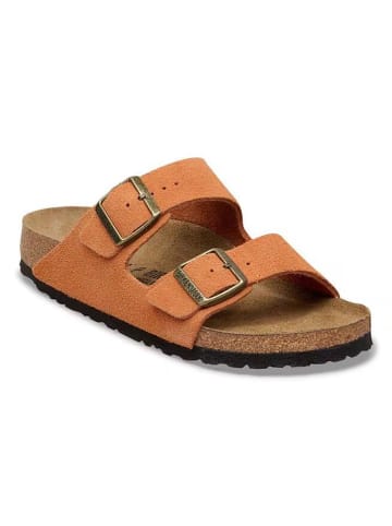 Birkenstock Leder-Pantoletten "Arizona" in Orange