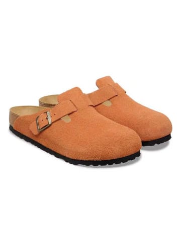 Birkenstock Leren clogs "Boston" oranje
