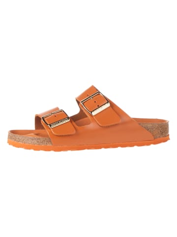 Birkenstock Leder-Pantoletten "Arizona Lena" in Orange