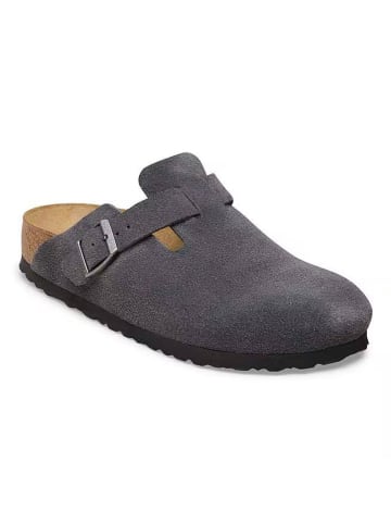 Birkenstock Leder-Clogs "Boston" in Anthrazit