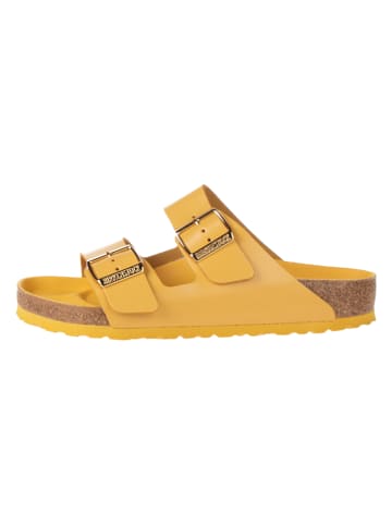Birkenstock Leren slippers geel