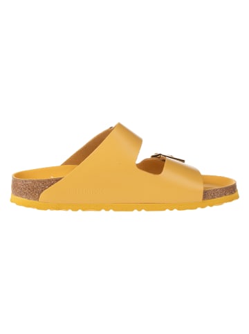 Birkenstock Leren slippers geel