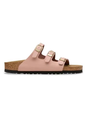 Birkenstock Skórzane klapki "Florida" w kolorze jasnoróżowym