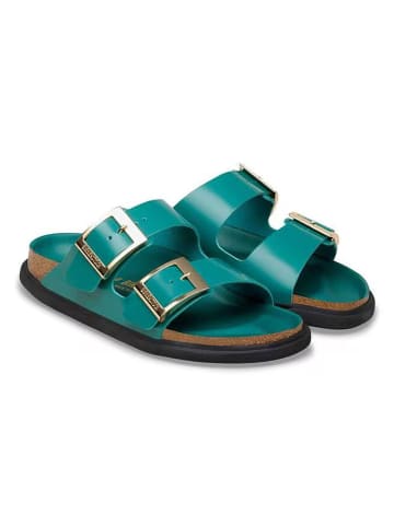 Birkenstock Leren slippers "Arizona" groen