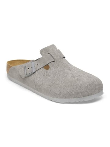 Birkenstock Leren clogs "Boston" grijs