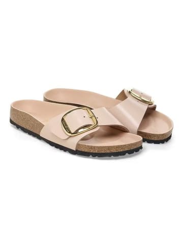 Birkenstock Leder-Pantoletten "Madrid" in Beige