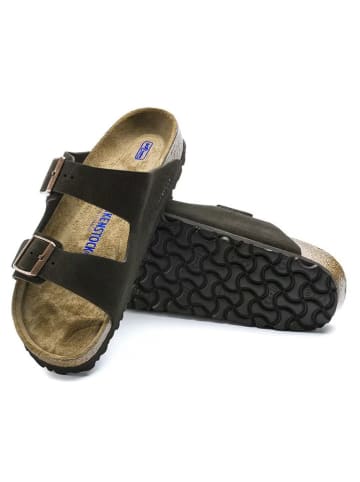 Birkenstock Leder-Pantoletten "Arizona" in Braun
