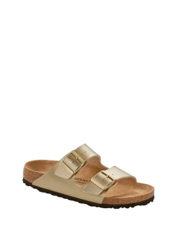 Birkenstock Pantoletten "Arizona" in Gold - Weite S