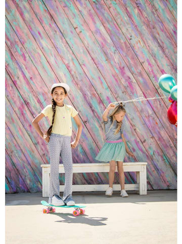 B.Nosy Uitlopende leggings "Phoebe" paars/lichtblauw/geel