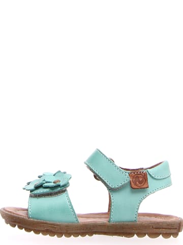 Naturino Skórzane sandały w kolorze turkusowym