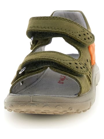 Naturino Skórzane sandały w kolorze khaki